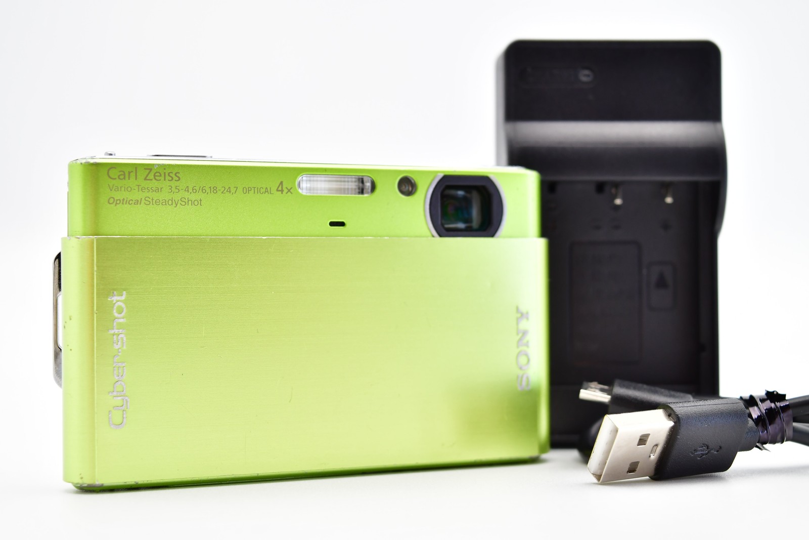 ⏯️[Excellent+5] SONY CyberShot DSC-T77 Green Digital Camera 10.1MP Japanese Only