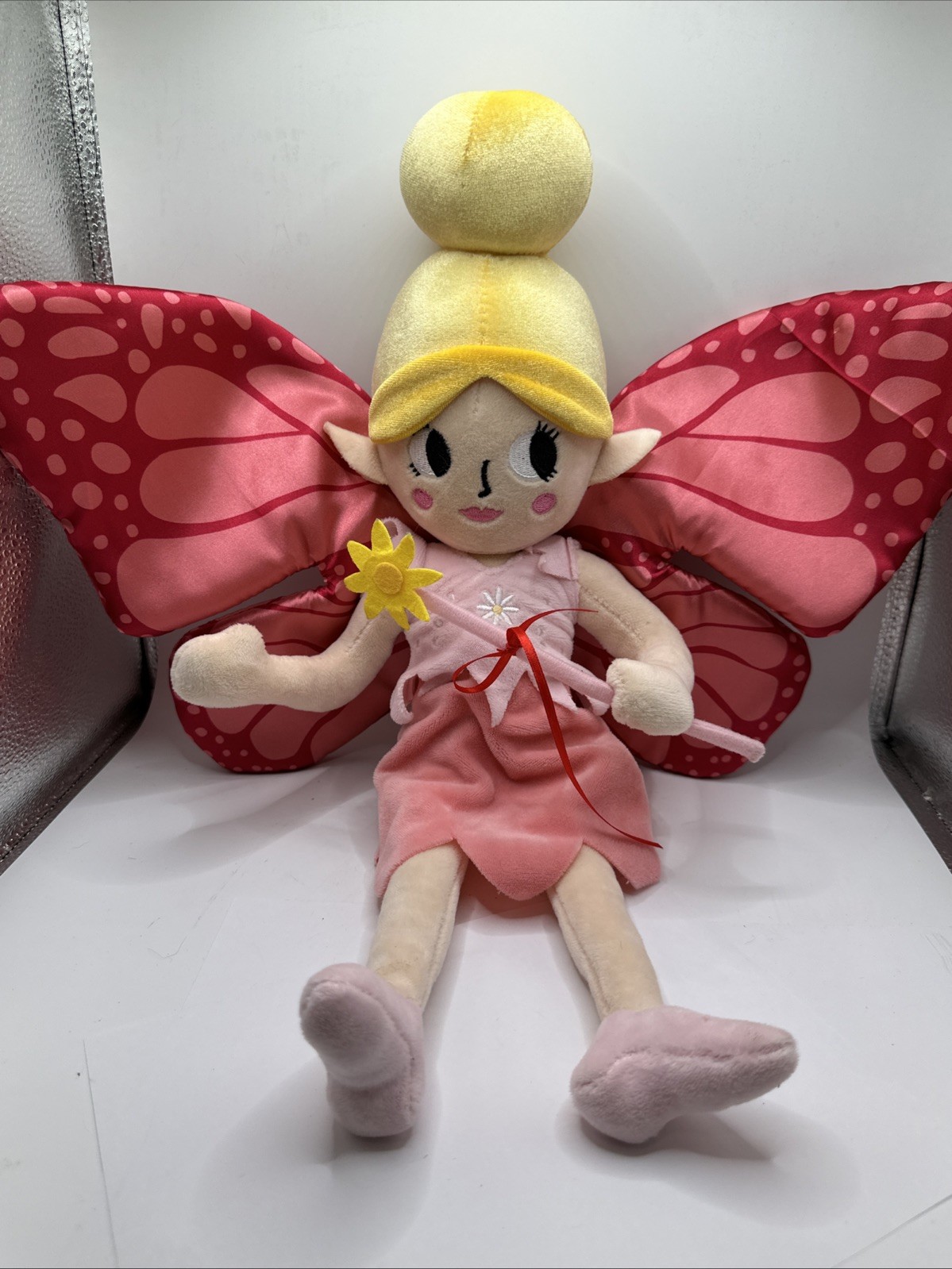 Tiny Dreamers Pink Princess Fairy Plush Soft Doll Toy Pink Blonde 16"