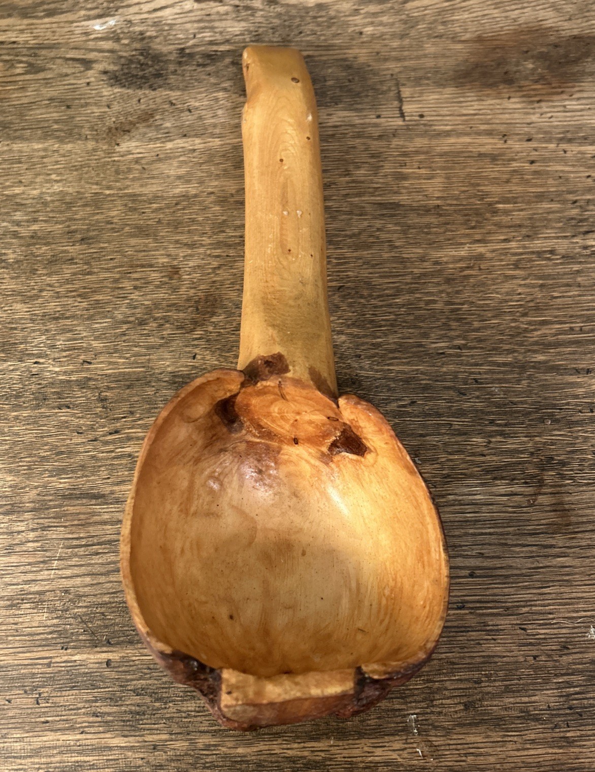 Hand Carved Wooden Ladle Spoon Antique Primitive