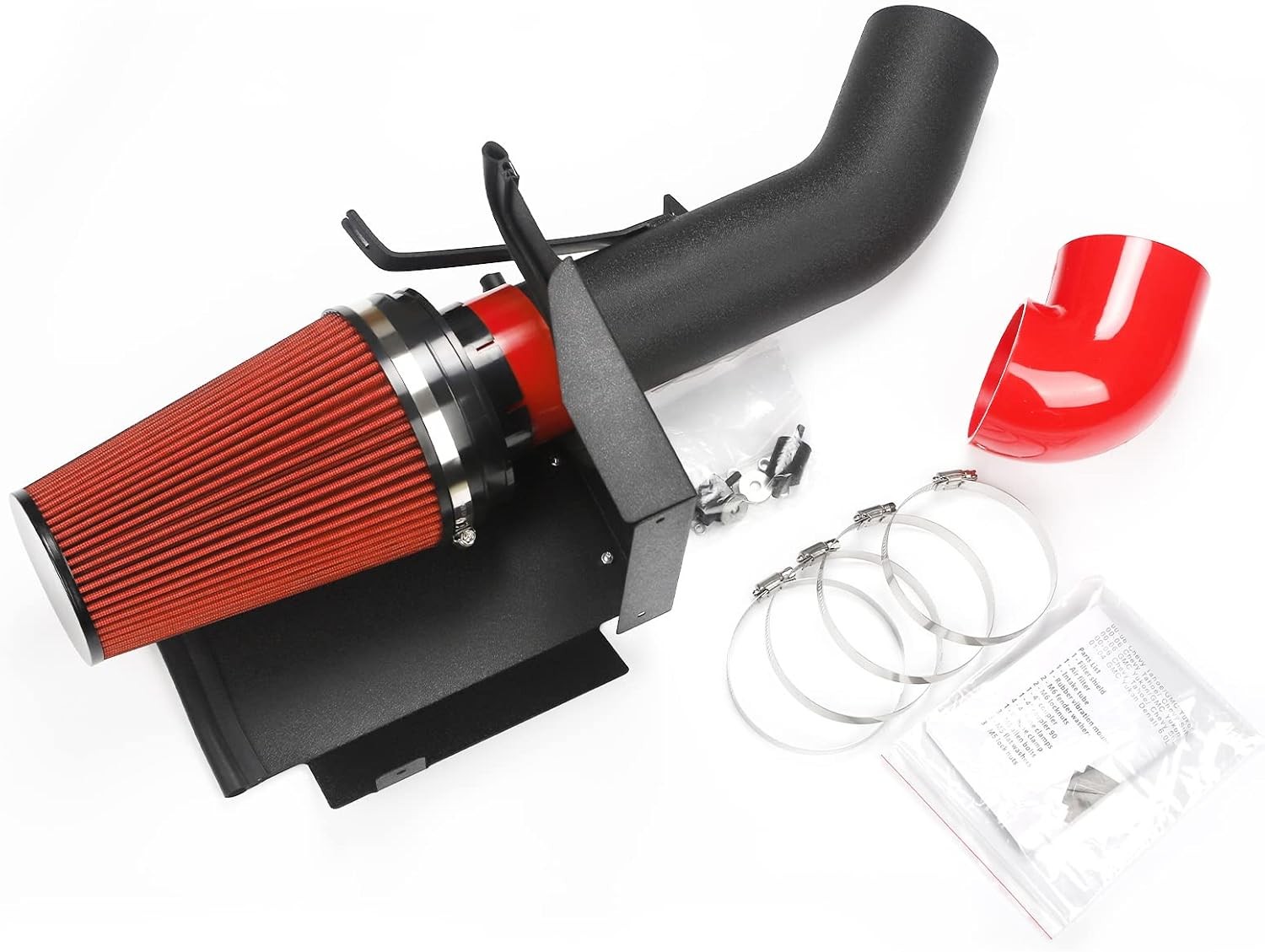 4 inch Cold Air Intake Kit + Heat Shield with Air Filter for 1999-2006 GMC/Ch...