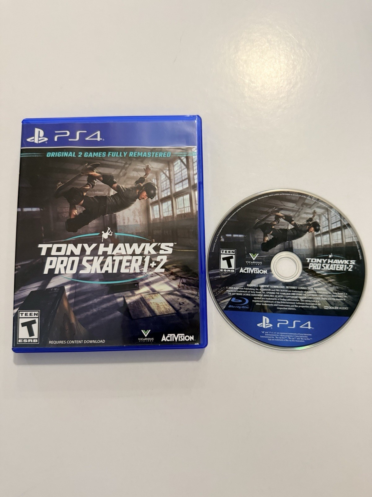 Tony Hawk Pro Skater 1 + 2 (Sony PlayStation 4 PS4, 2020) Complete CIB