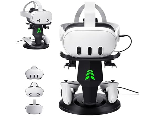 Lampelc VR Charging Dock for Meta Quest 3S/3/2 C1Pro for Meta Quest 3S/3/2 