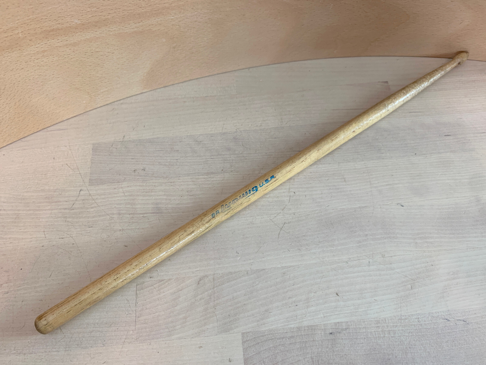 LUDWIG 6A Drum Stick 60s 70s 80s Vtg Lightweight Acorn Tip Drumstick Block Logo