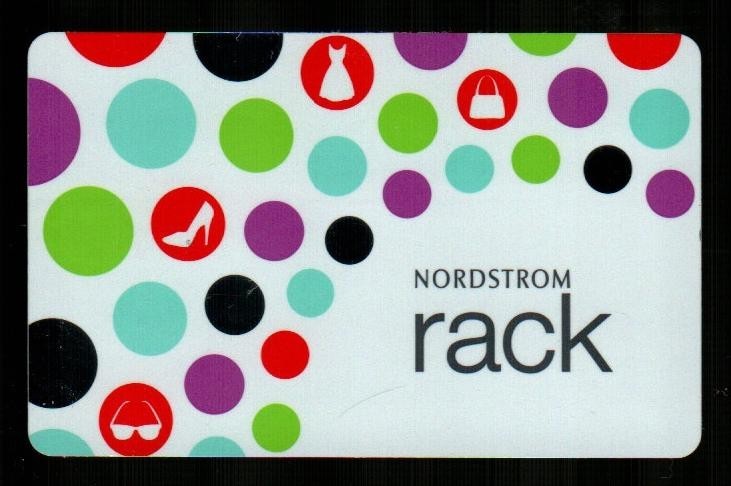 NORDSTROM RACK Circling Dots of Color ( 2011 ) Foil Gift Card ( $0 )