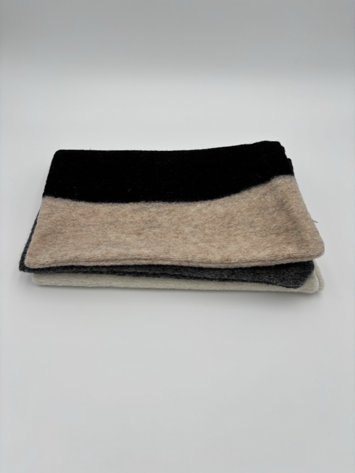 Williams Sonoma Italian Boiled Wool Stripe Pillow Cover ~ 14” x 36” ~ Natural