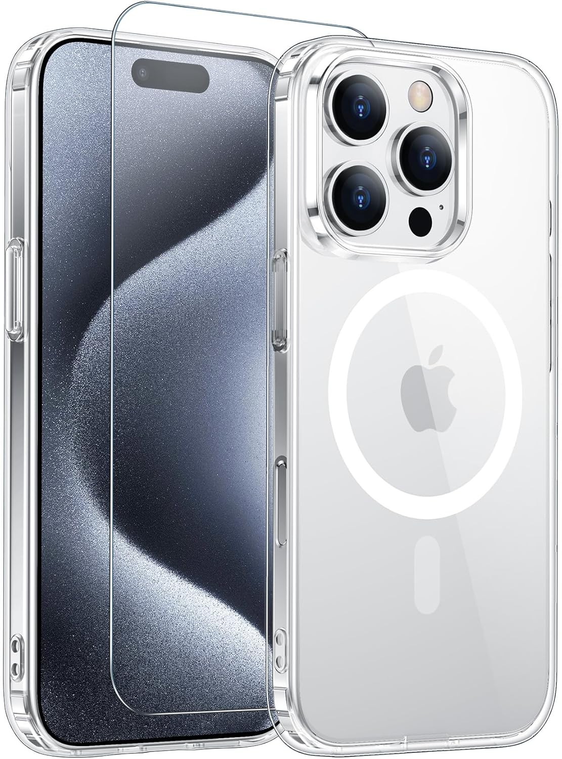 iPhone 15 Pro Max Clear Case Anti Yellowing Shockproof Slim Cover