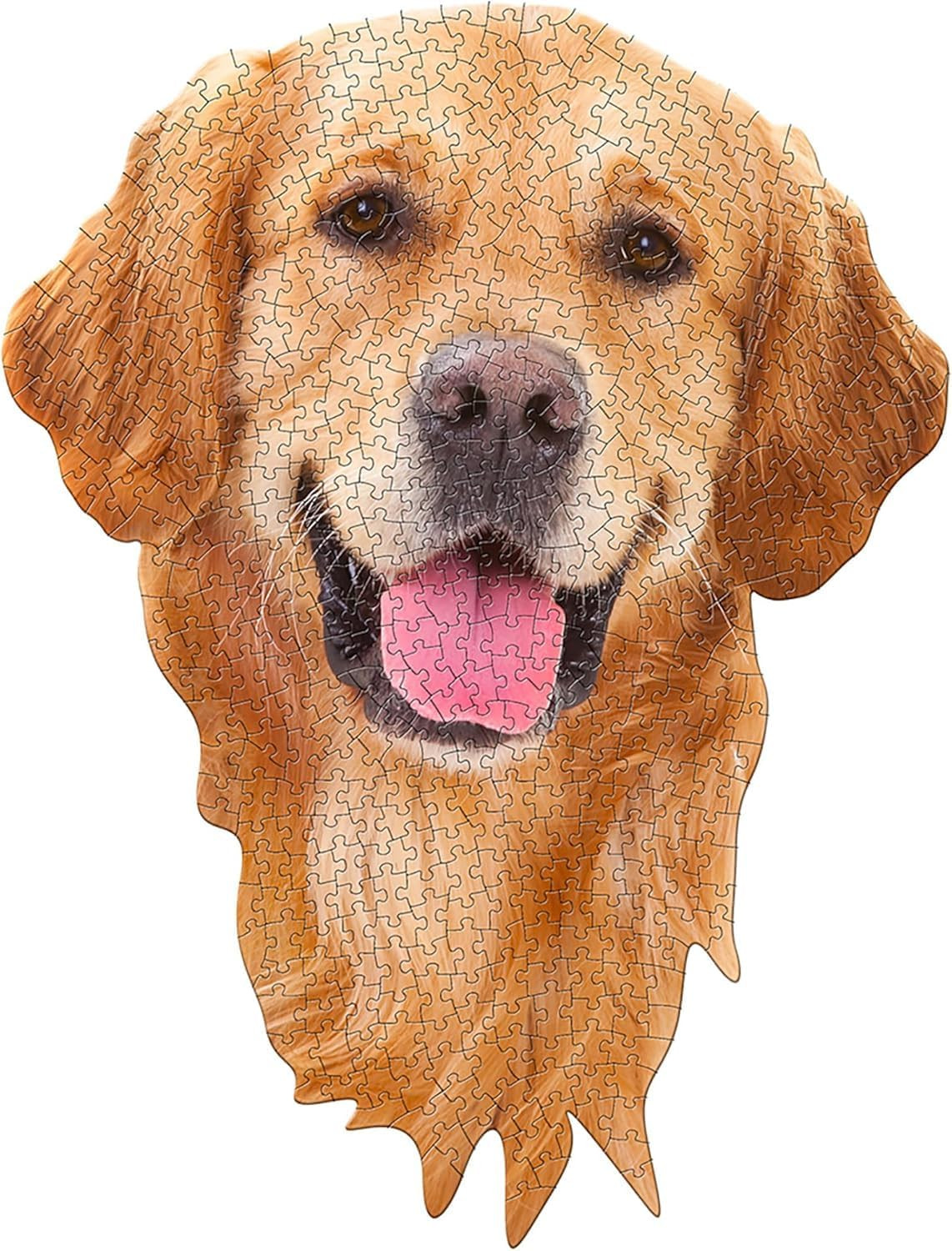 : I Am Golden - 550 Piece Puzzle - Dog Shaped Animal Jigsaw, 24 X 32 Assembled S