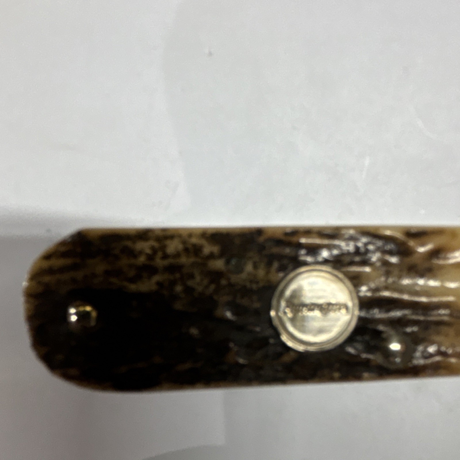 Remington Vintage Stag Handle Pocketknife Clip Point Stainless Steel Manual