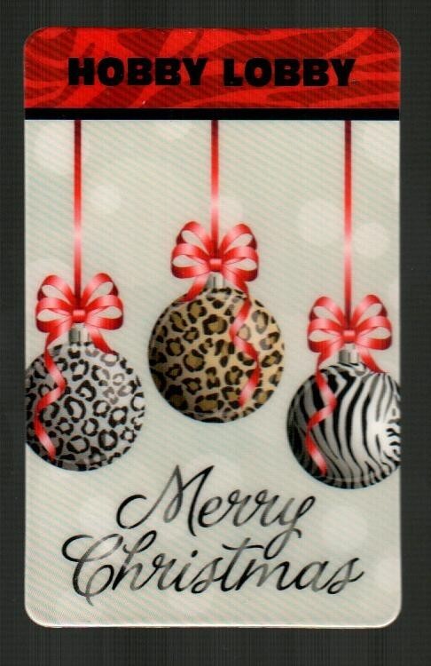 HOBBY LOBBY Merry Christmas, Ornaments ( 2012 ) Gift Card ( $0 )