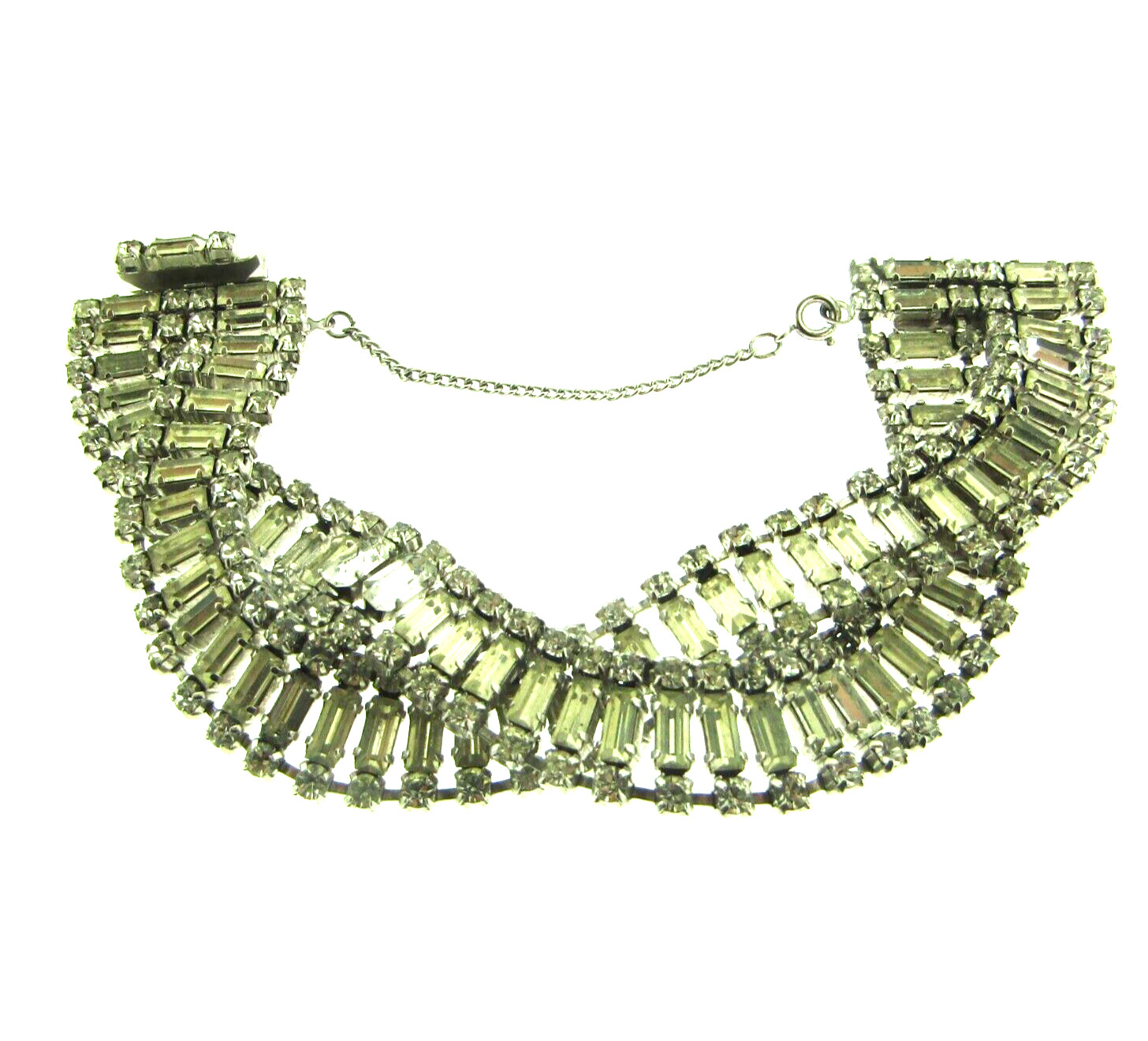 Vintage Wiesner Crystal Rhinestone Bracelet Silver 1*7 Vey Sparkly