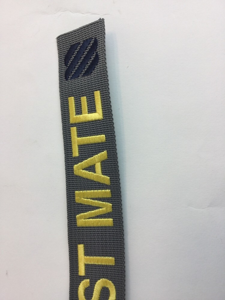 West Marine Luggage Tag Travel Thick Grey Canvas First Mate