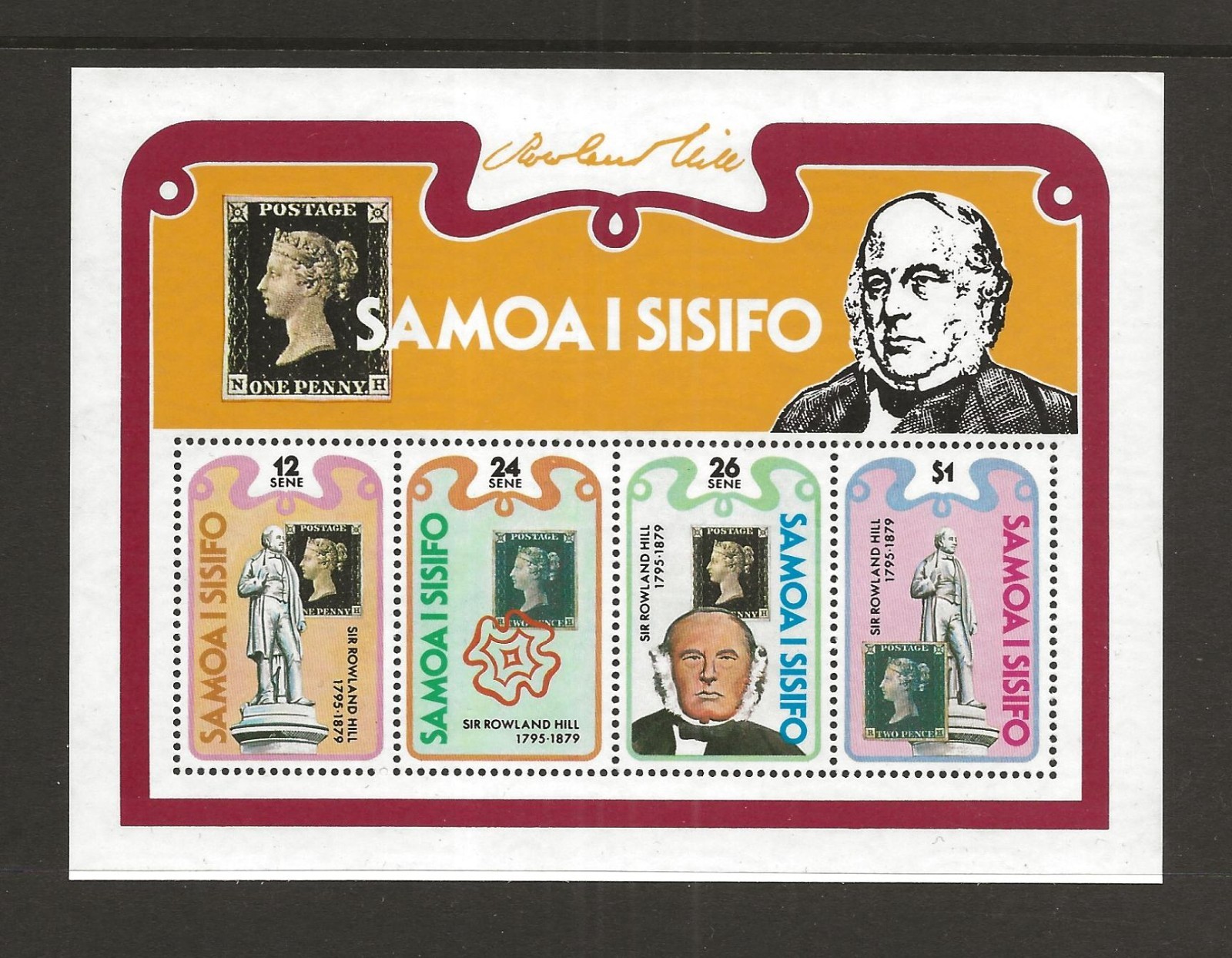 1979 Samoa Hill Minisheet SG MS555 unmounted mint