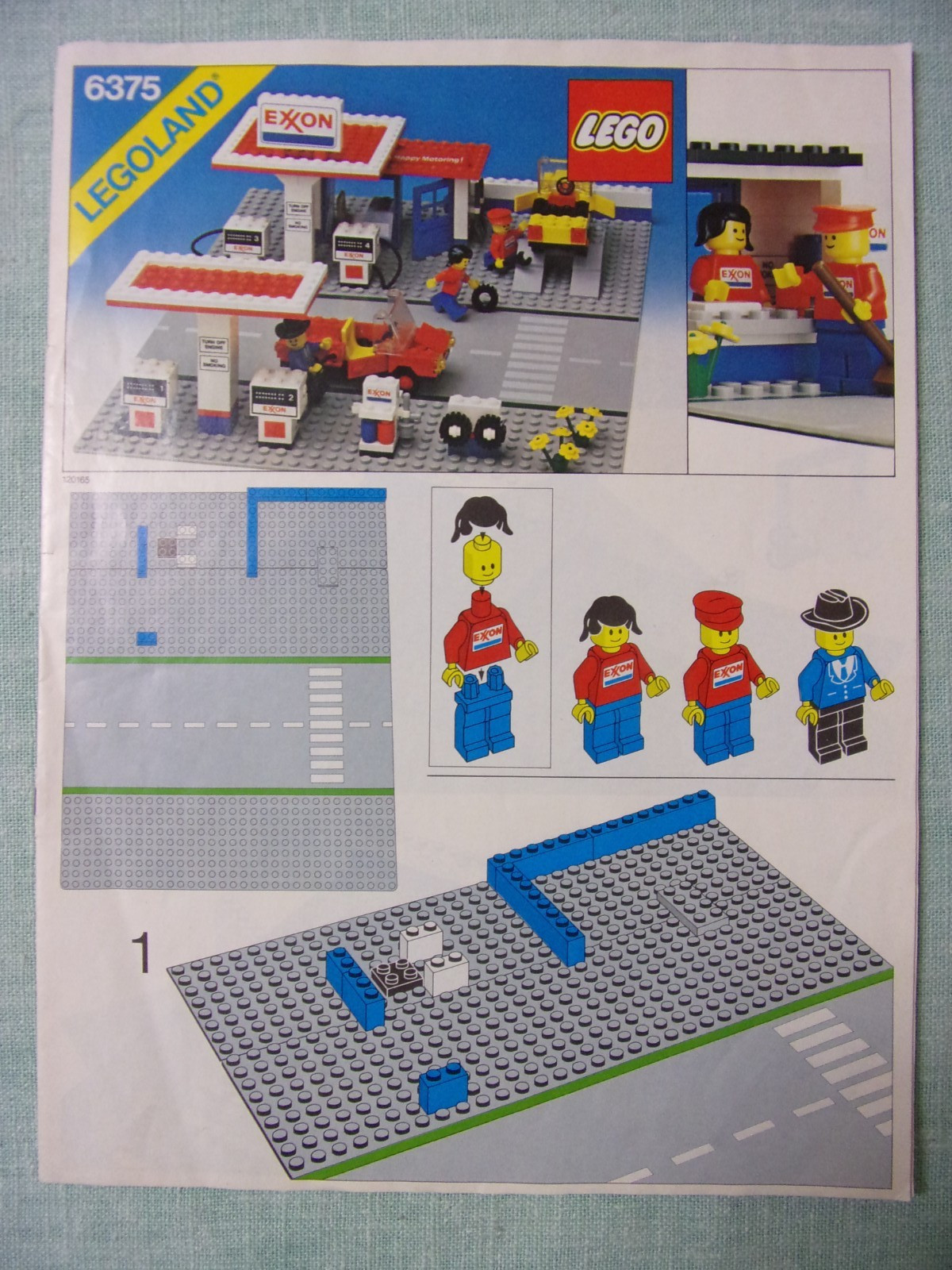 Vintage LEGO 6375 Legoland Classic Exxon Gas Instructions Manual Only 1980