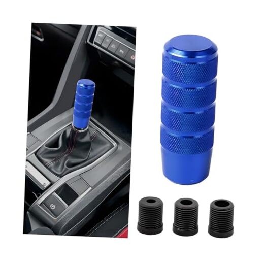 95mm/3.74" Car Shifter Knob, Aluminum Weighted Gear Shift Manual Knob Blue
