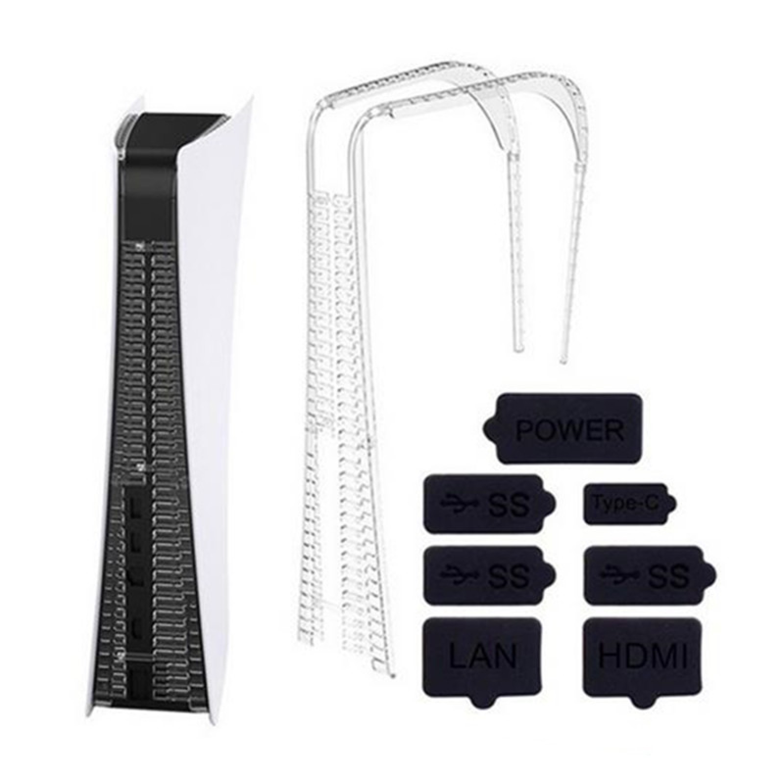 New Dust Cover For PS5 Console Dust Plugs USB HDMI Interface Anti-dust Cover