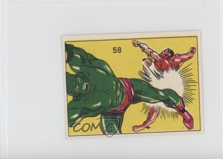 1980 Marvel Super Hero Stickers Venezuela Hulk vs Namor #58 g1z