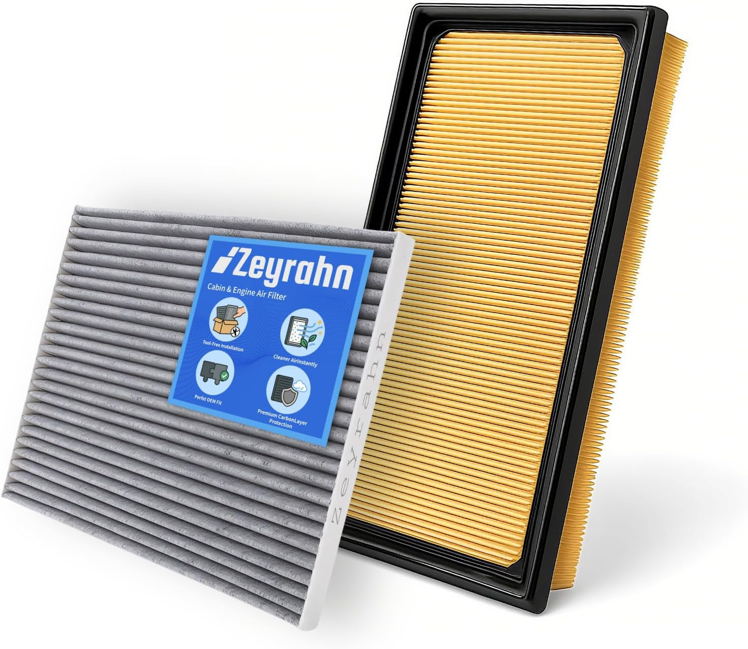 Cabin & Engine Air Filter Kit for Toyota 19-25 RAV4, 18-25 Camry, 20-25 Highland