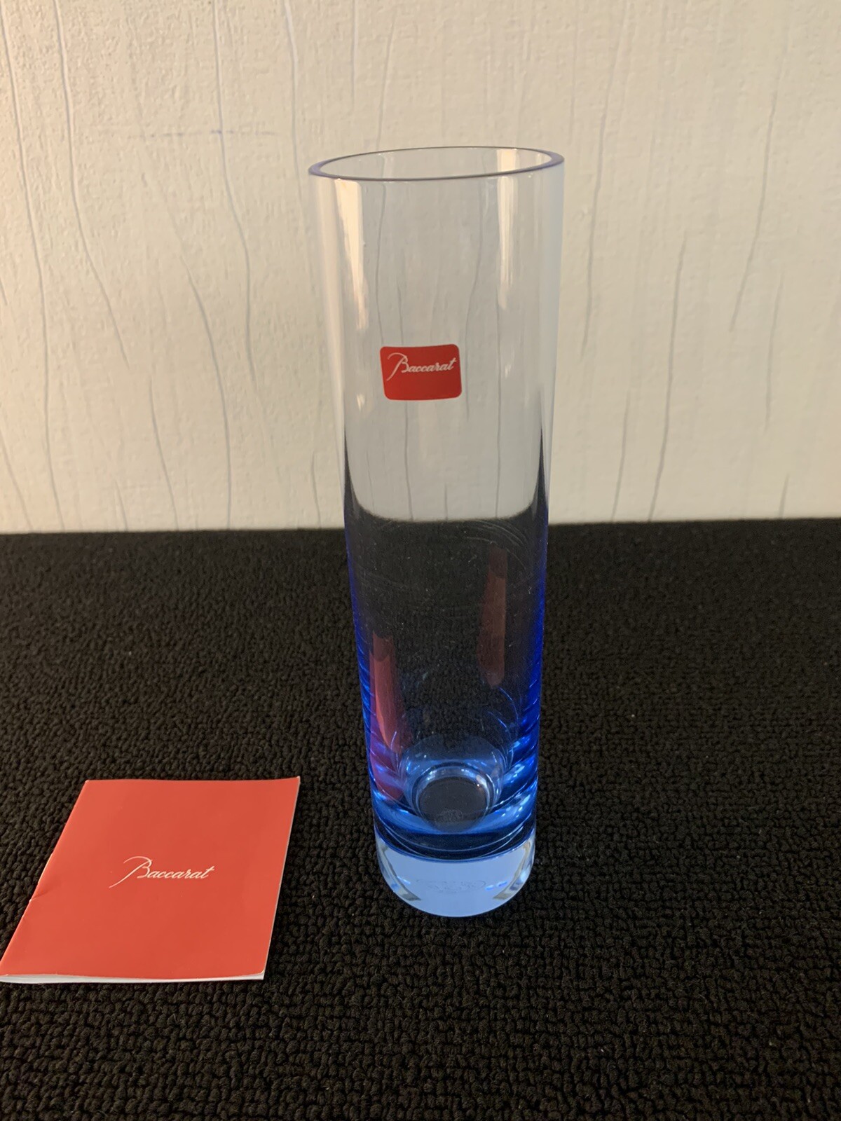 Sky Blue Solidarity Vase In Baccarat Crystal