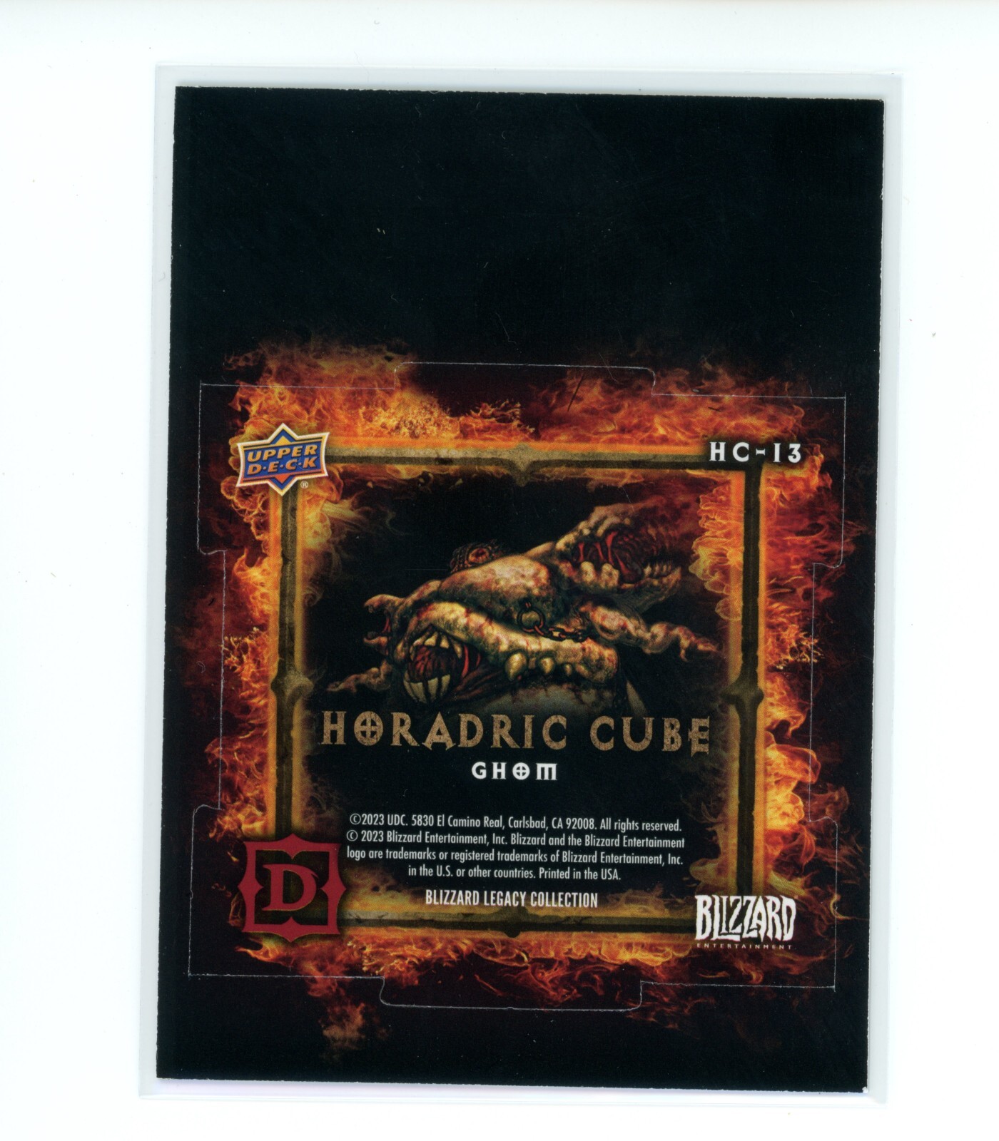 GHOM 2023 Upper Deck Blizzard Legacy Collection The Horadric Cube #HC-13 Foil