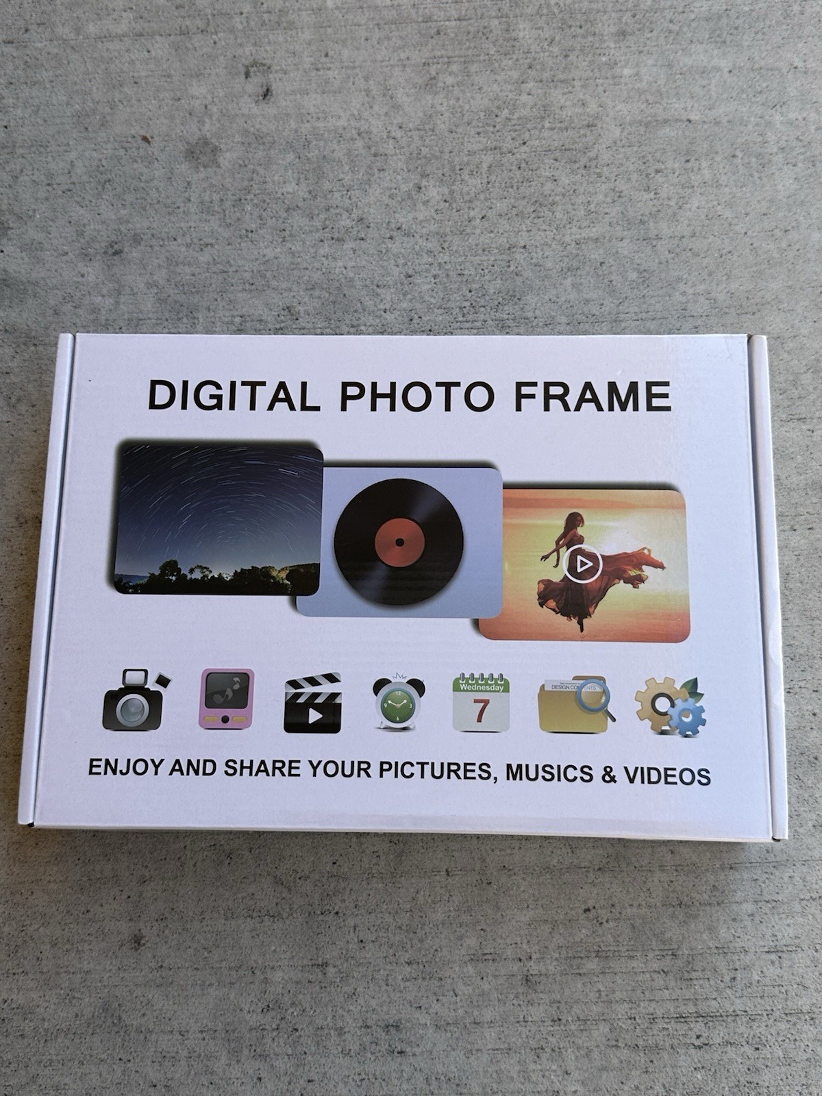 NEW Digital Photo Frame with Remote TFT-LED Screen 9”x7”