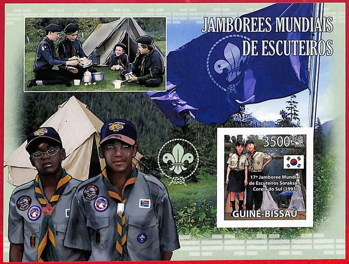 A5206a - GUINE-BISSAU - ERROR IMPERF Stamp Sheet - 2009 - Scouts