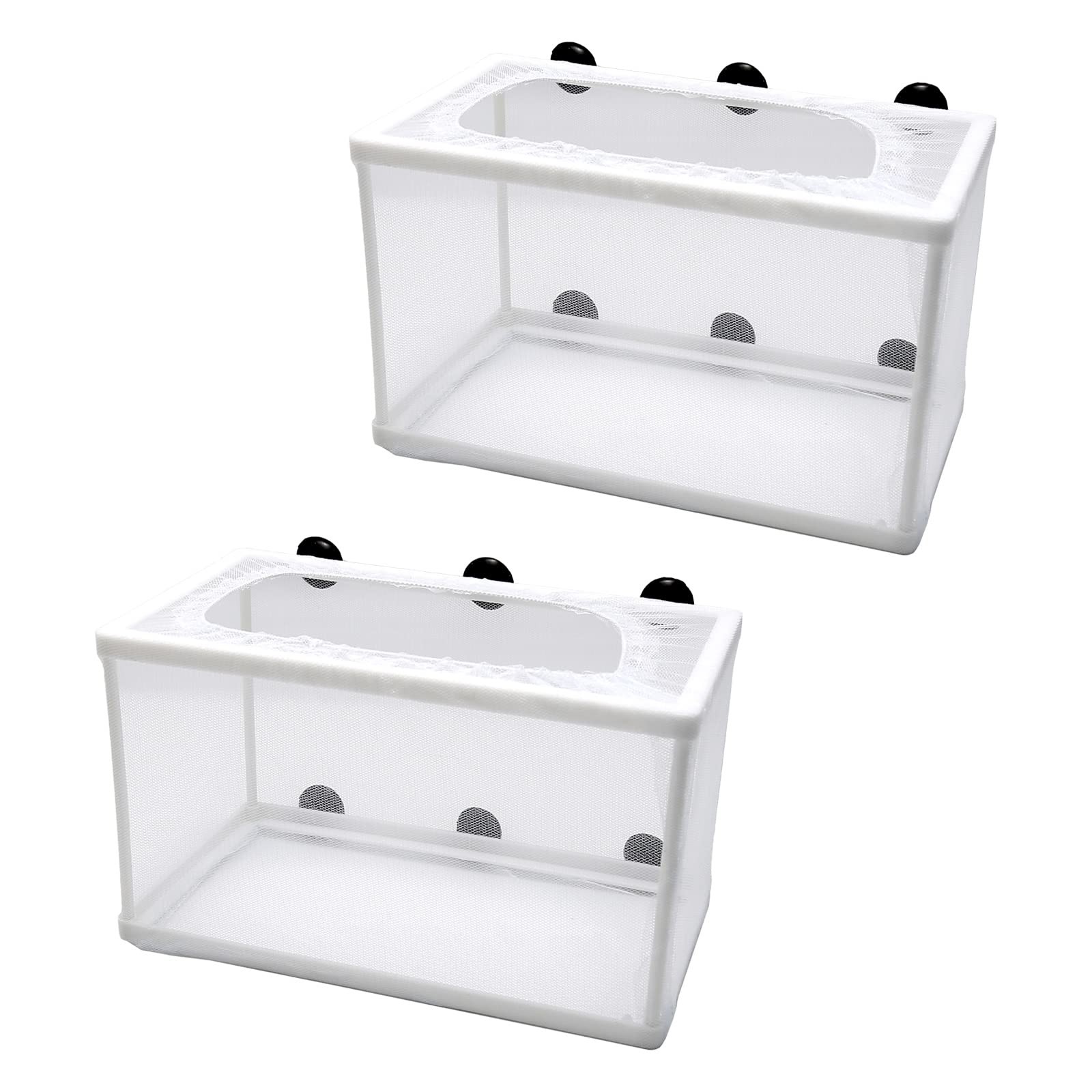 Anxingo 2 Pack Fish Tank Breeder Net,Fish Isolation Breeding transparent 