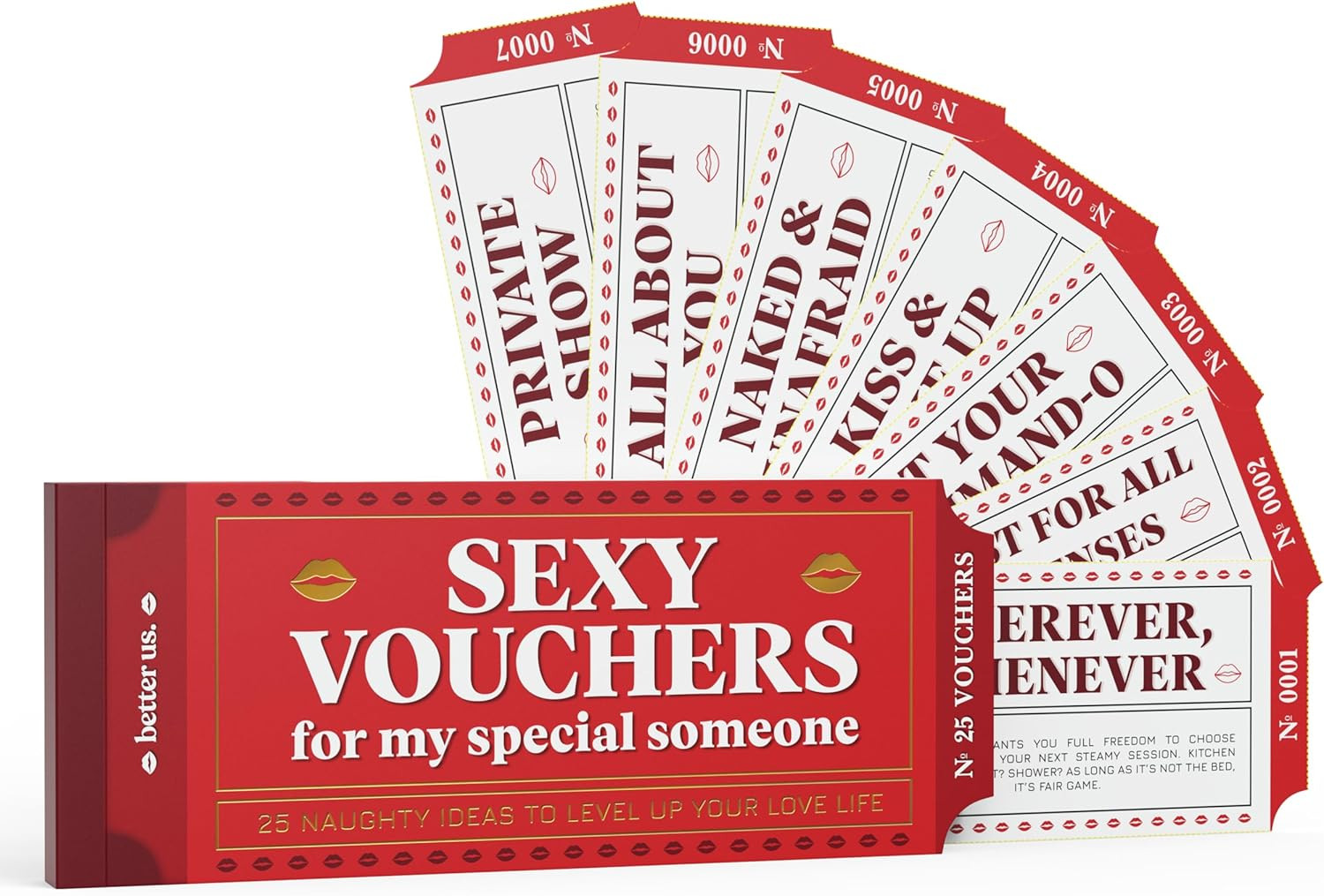25 Romantic Couples Vouchers – Intimate Gift for Him or Her