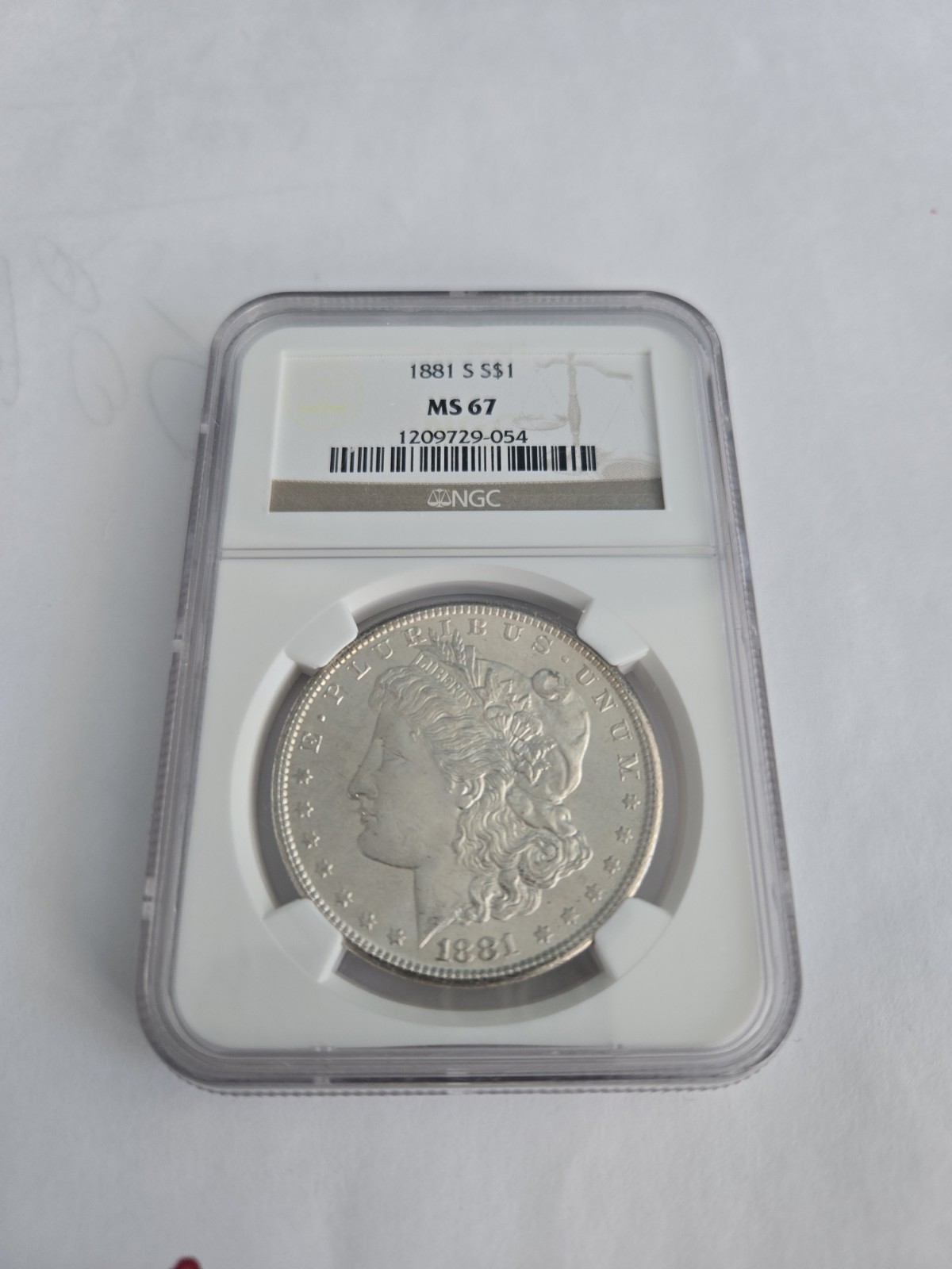 1881-S Morgan $1 NGC Certified MS67 San Francisco Silver Dollar Coin