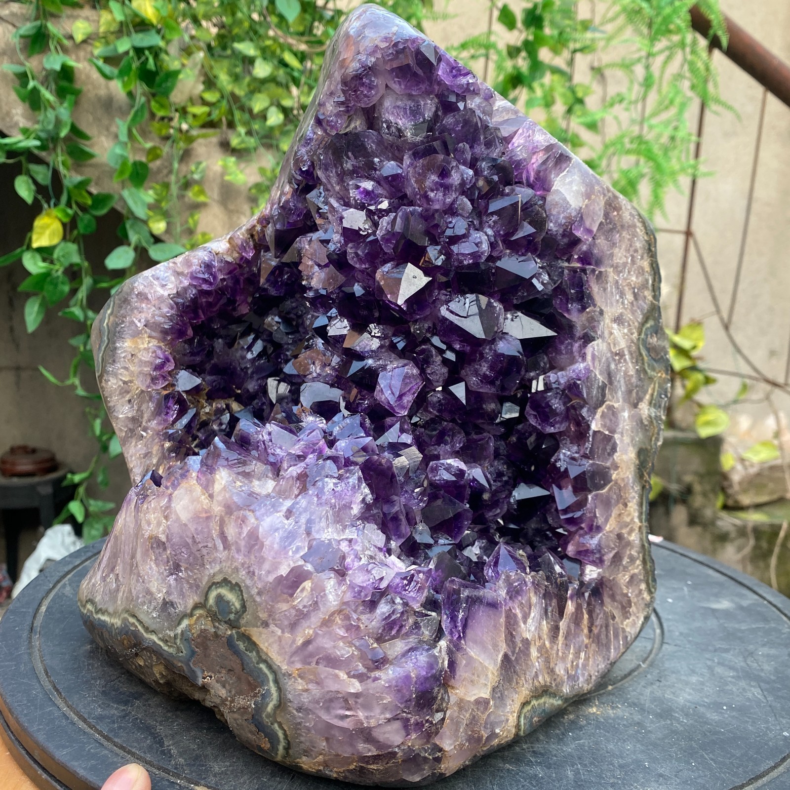 40lb Large Natural Amethyst Geode quartz Crystal Cluster Specimen Healing