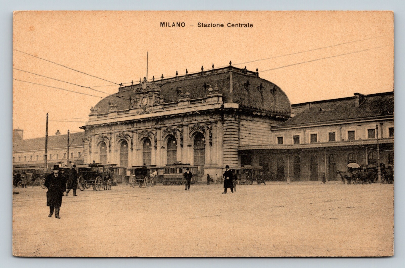 Milan Italy Central Station - Piazza Duca d'Aosta VINTAGE Postcard