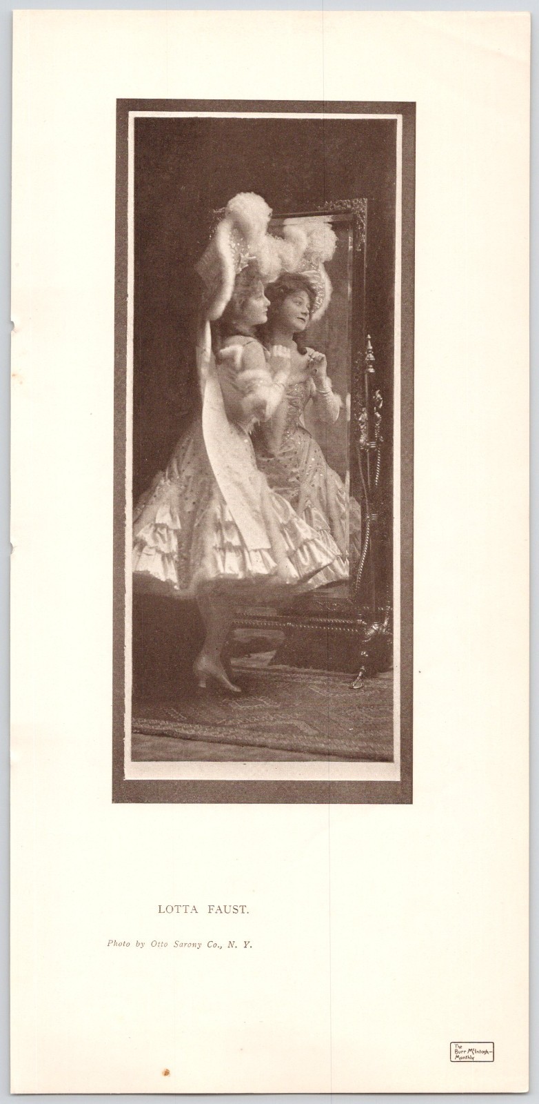 1906   Lotta Faust  Dancer Actress and Singer McIntosh Burr Print