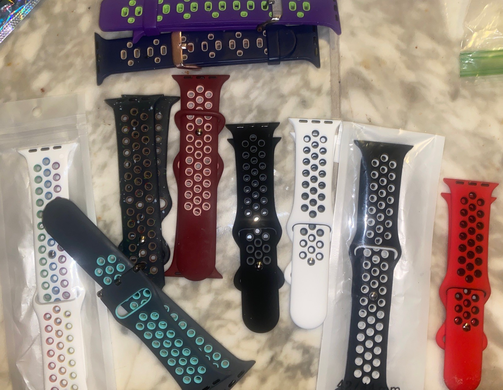 Apple Watch Nike Sport Band Replacement Band Lot Mostly 38mm - 44mm