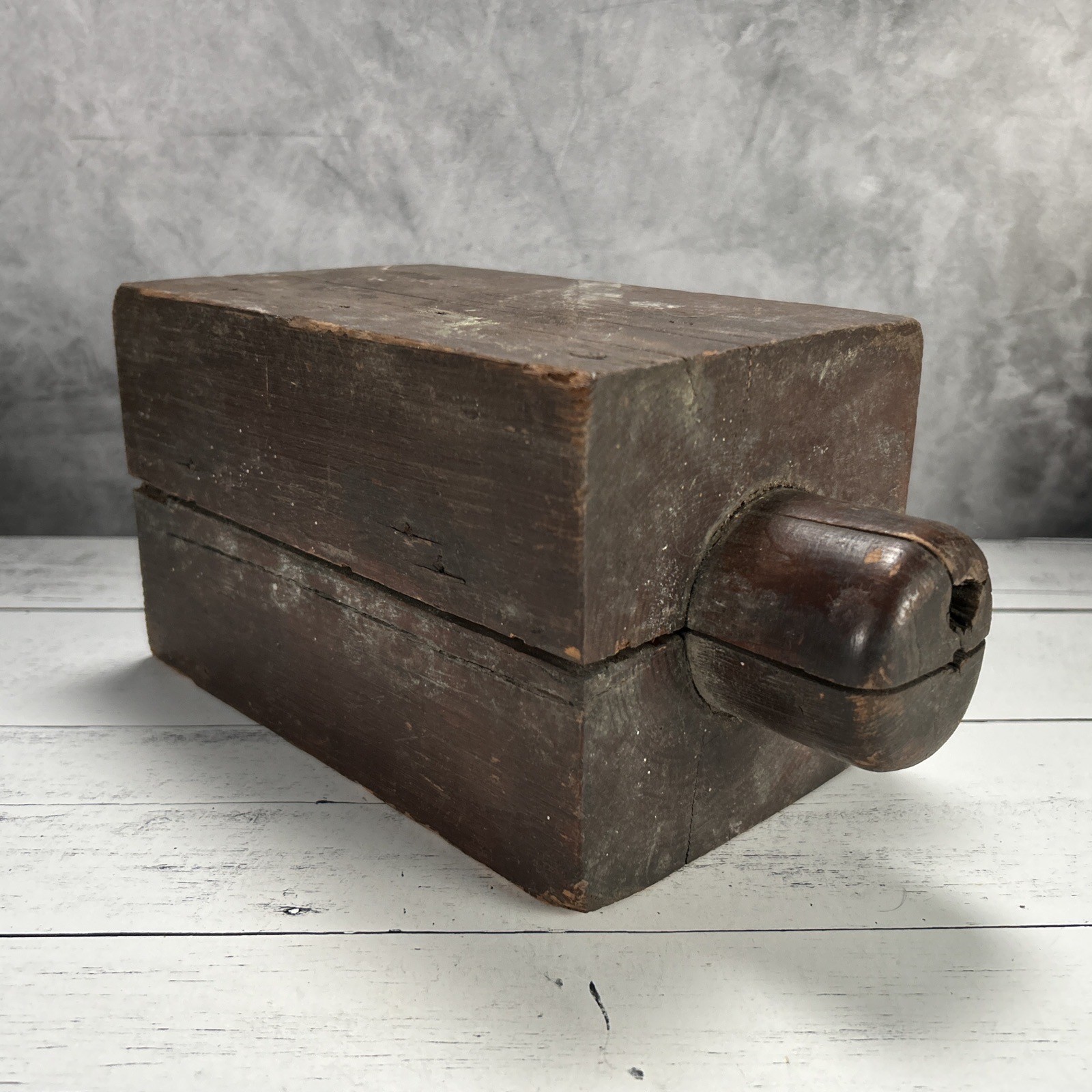 Antique Wooden Foundry Flask Sand Casting Mold Primitive Industrial Michigan