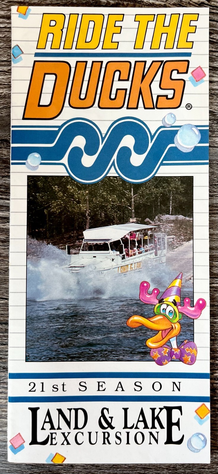 1990s Ozarks Missouri Ride The Ducks Land Lake Excursion Vtg MO Travel Brochure
