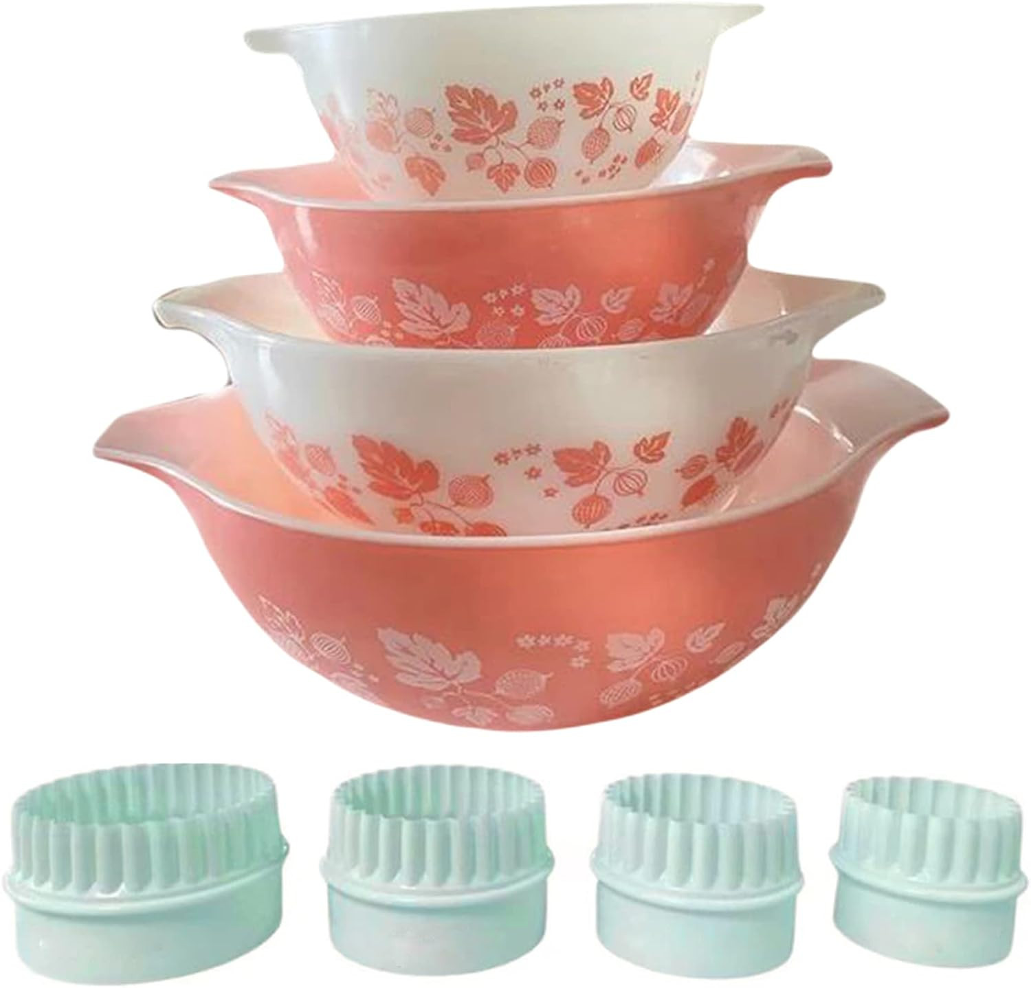 4Pcs Display Stands for Pyrex Mixed Cinderella Bowls, Stacker Stacking Rings for