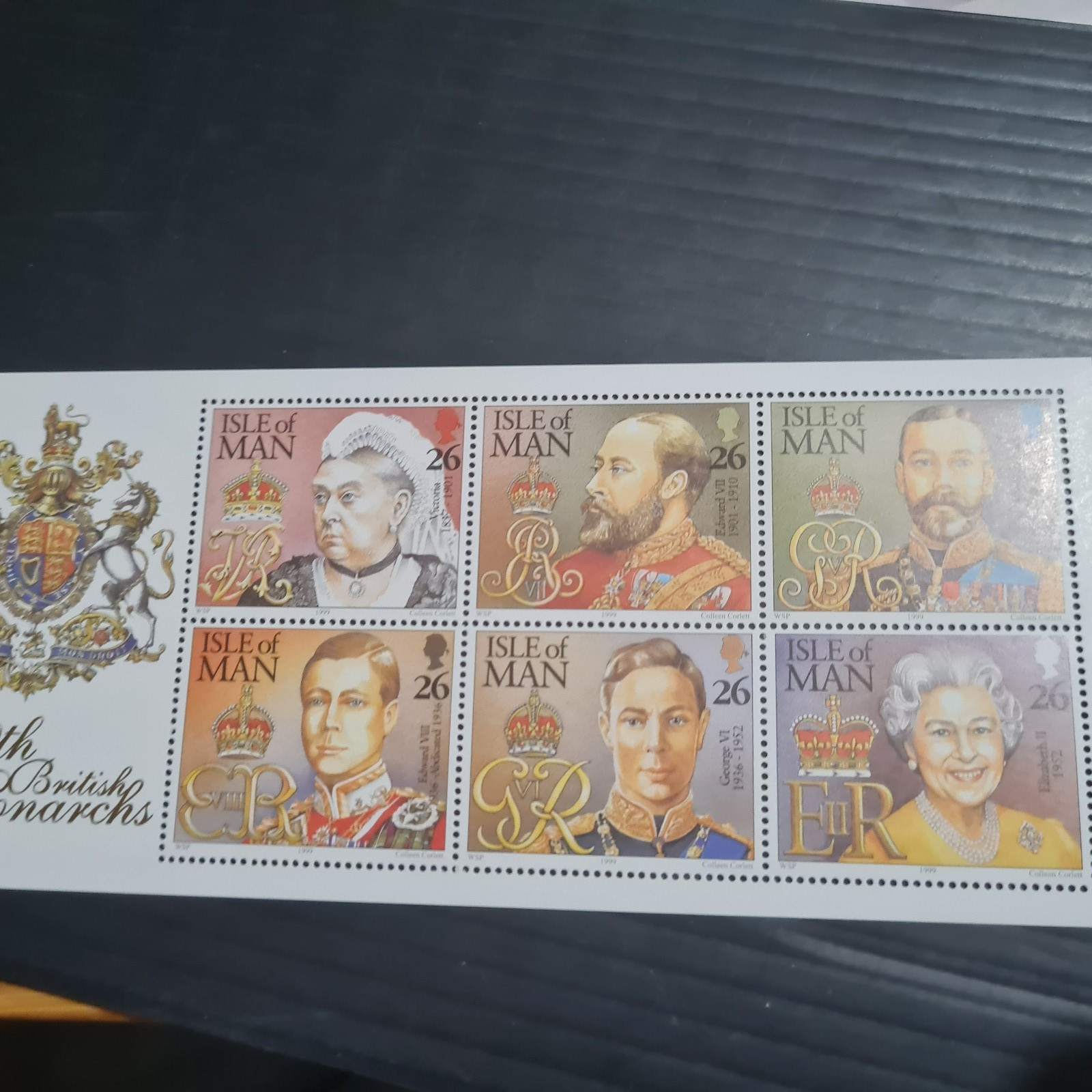 ISLE OF MAN 1999 SG MS844 BRITISH MONARCHS MNH