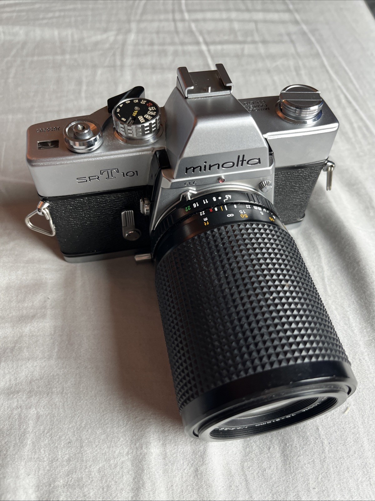 Minolta SRT 101 35mm film camera, Body with 70-210 lens
