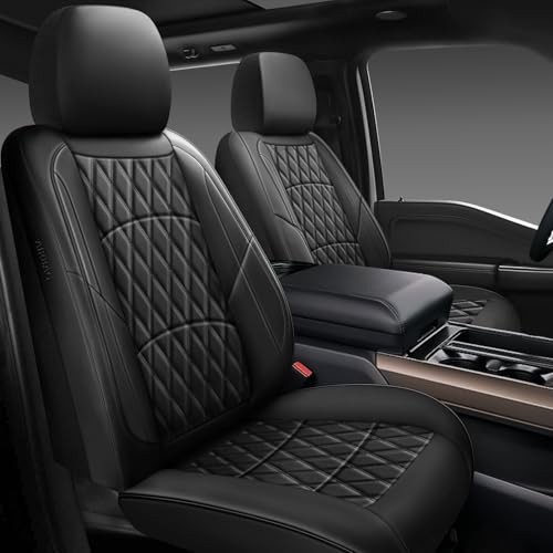  Leather Car Seat Covers,Universal Fit Full Set-5 seats(front and rear) Black