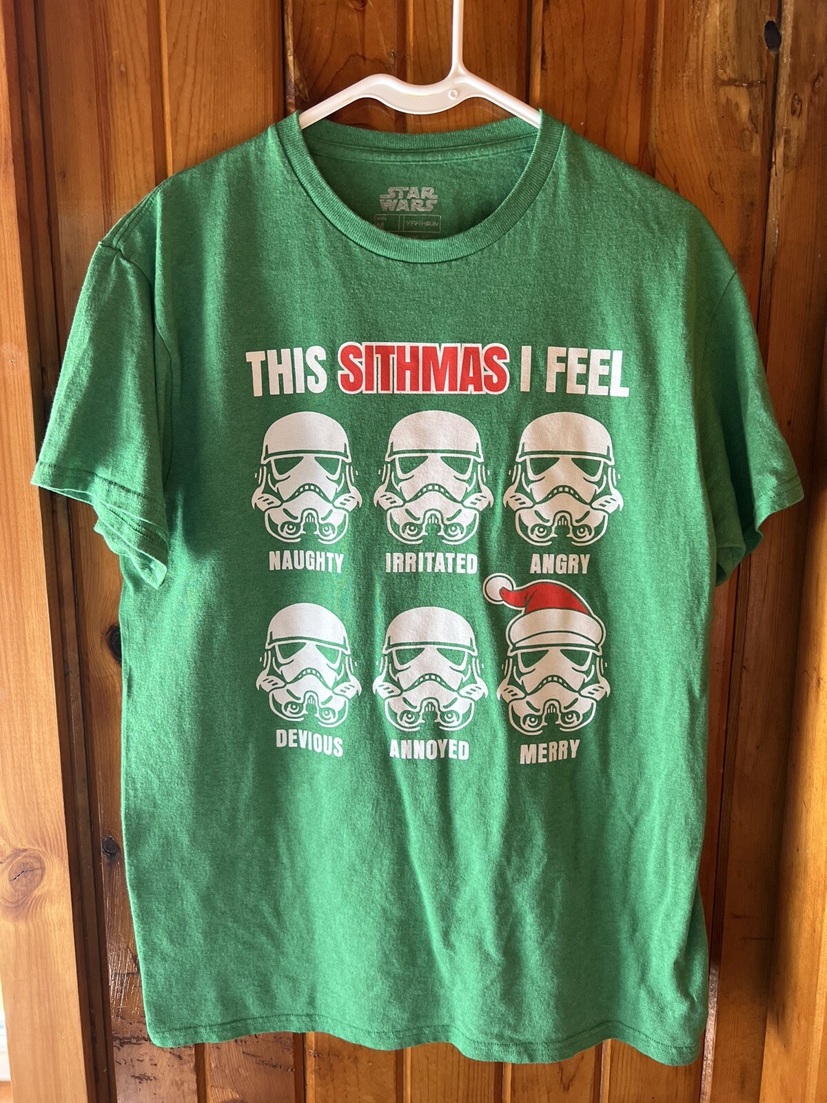 Star Wars Darth Vader Christmas Themed T-Shirt adult size M