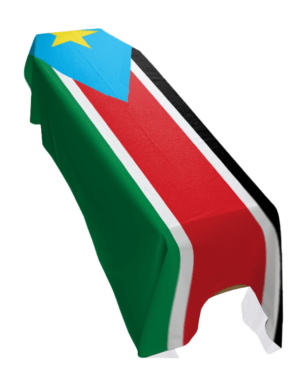 South Sudan Coffin Drape Flag - Premium Quality and Made To Order in the UK