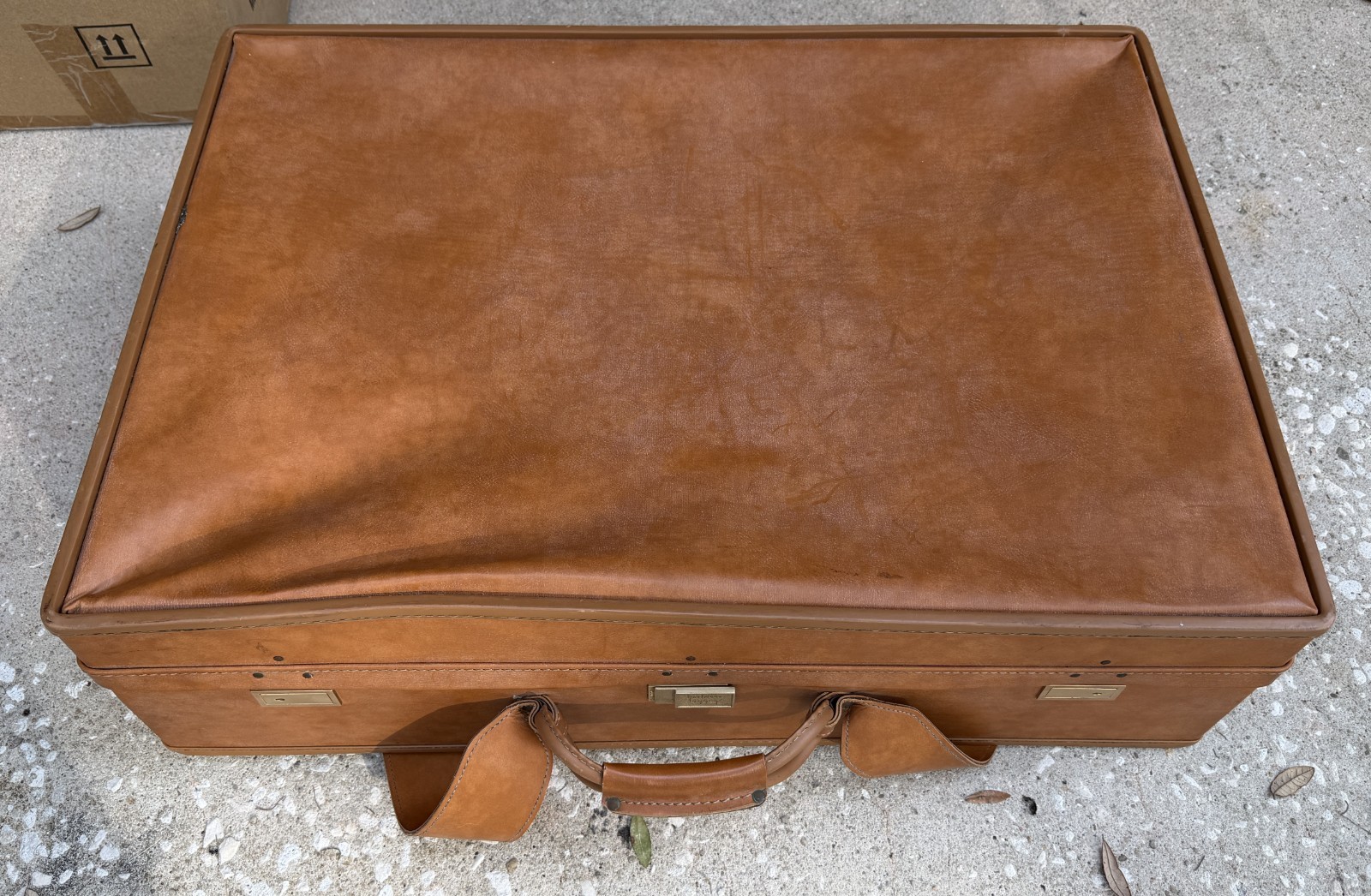 Hartmann Belting Leather Suitcase Luggage Case Paisley 21"x12.5"x7"