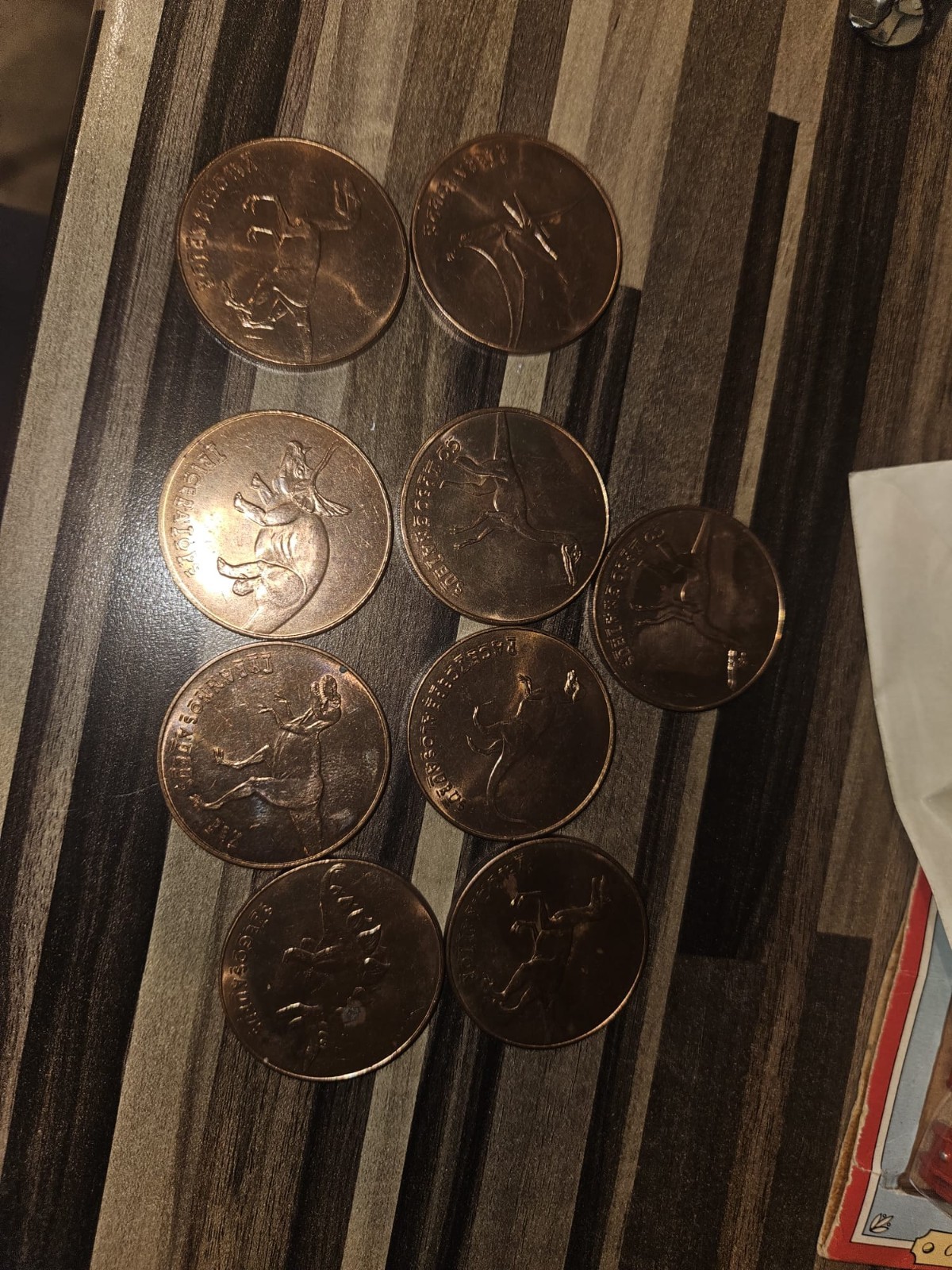 tetley world coins 9 pcs