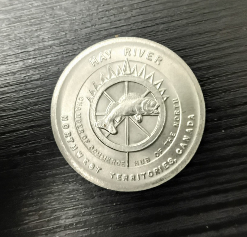 1975 Hay River Northwest Territories $1 Trade Dollar, Jimmy Sibbeston