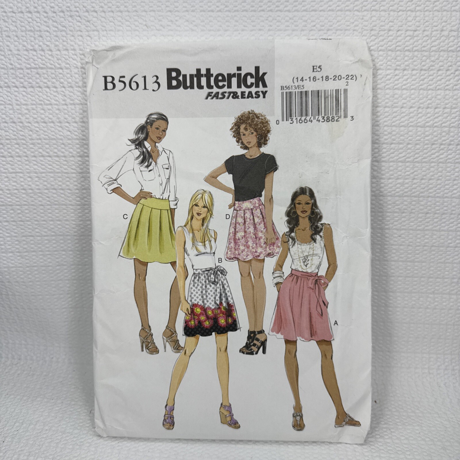 Butterick 5613 Misses Skirt Sash Pattern 14-22 *uncut