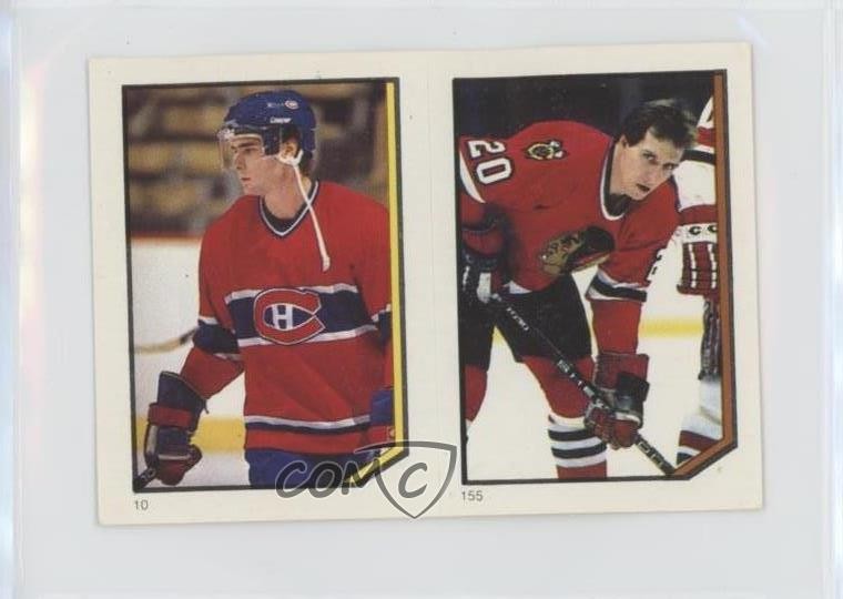 1986-87 O-Pee-Chee Album Stickers Tom Kurvers Al Secord #10-155 1vs