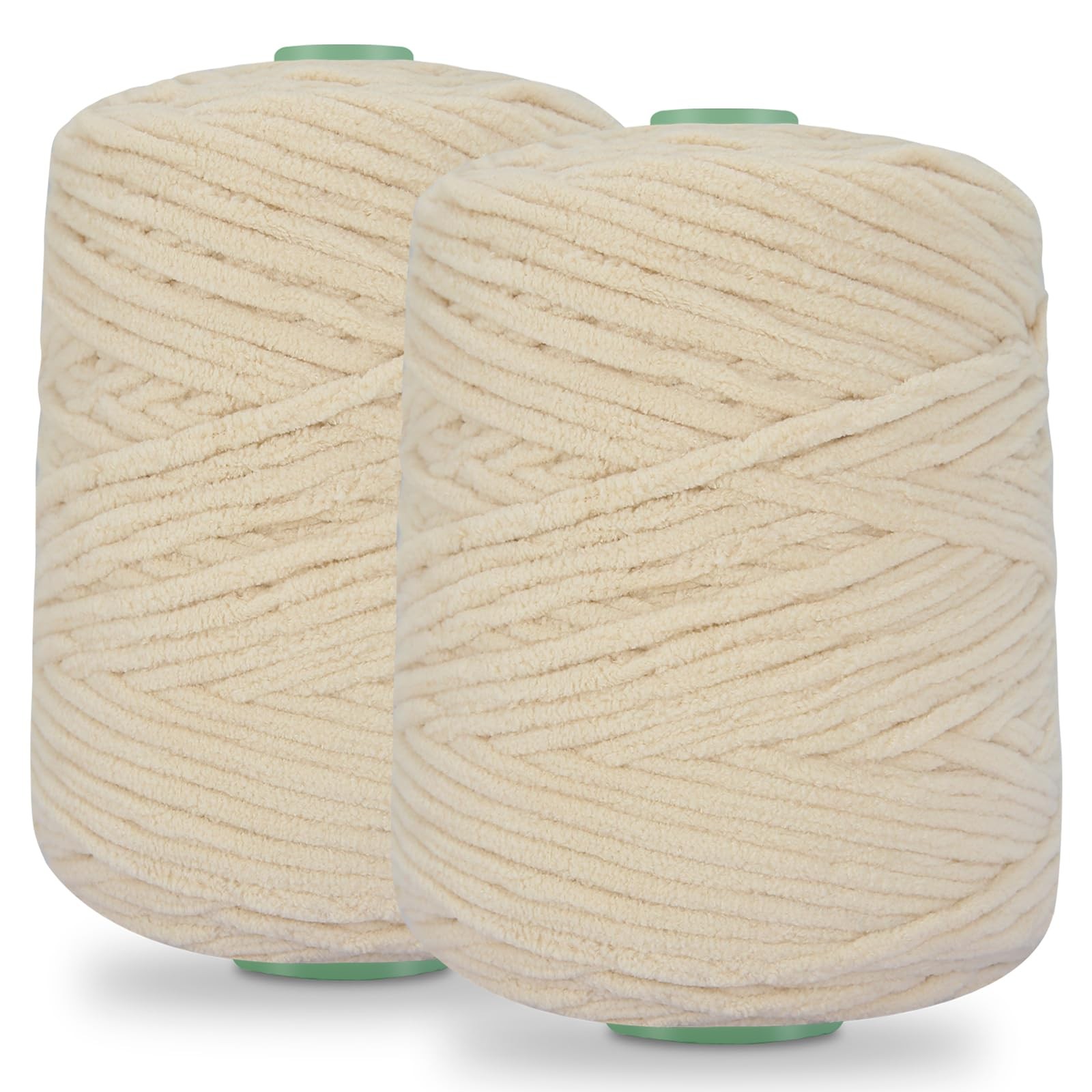 Chunky Chenille Yarn 500g for Crochet & Knitting - Blanket, Amigurumi, Hat, Scar