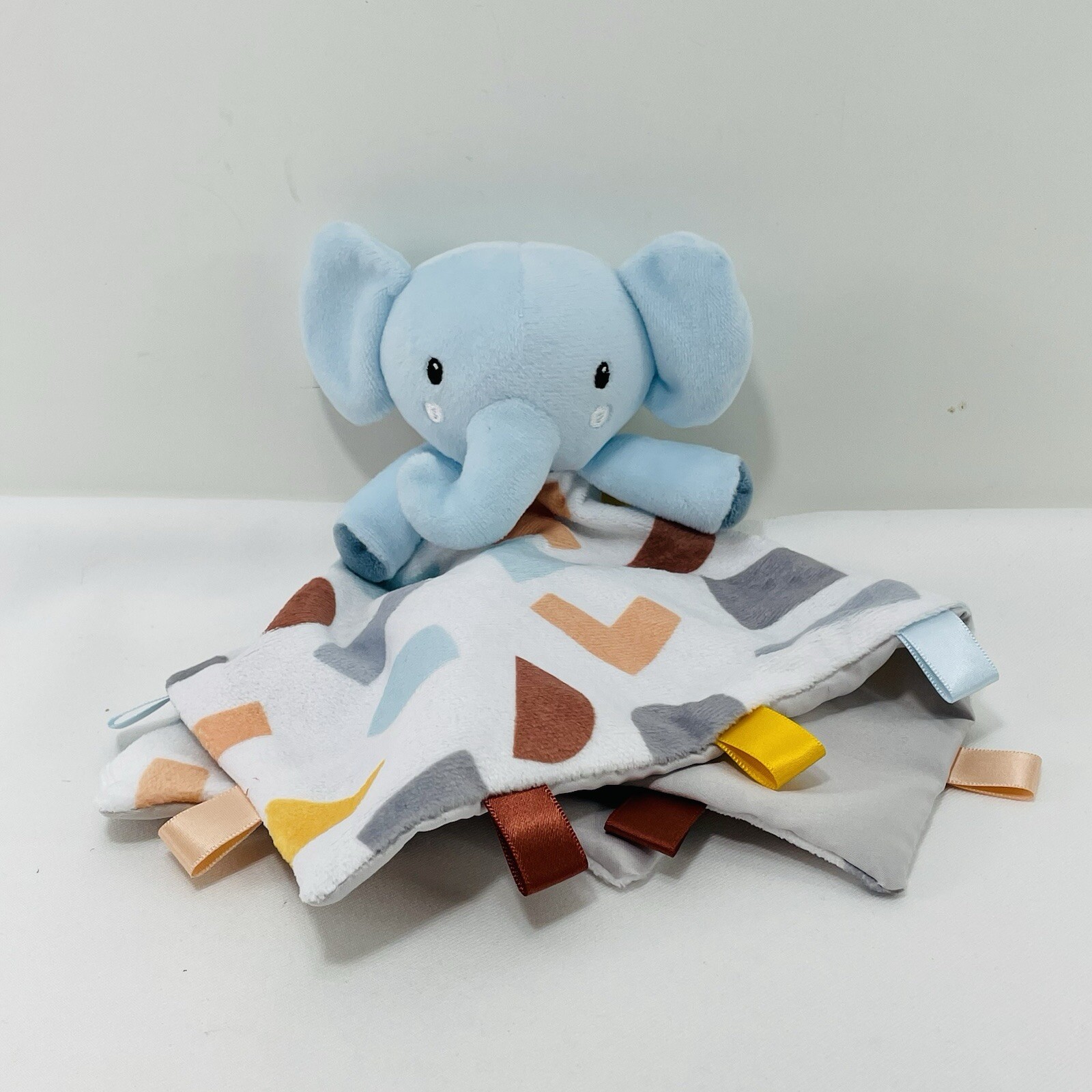 Parent Choice Security Blanket Lovey Blue Elephant Blankie Plush Toy Boy Baby