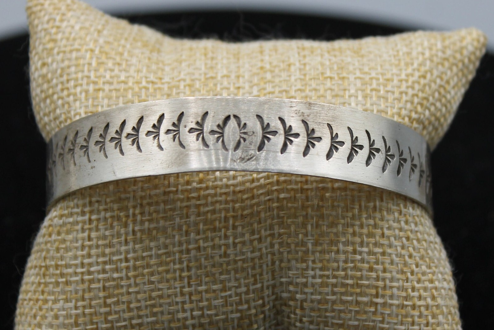 Navajo Sterling Silver stamped Bangle Bracelet