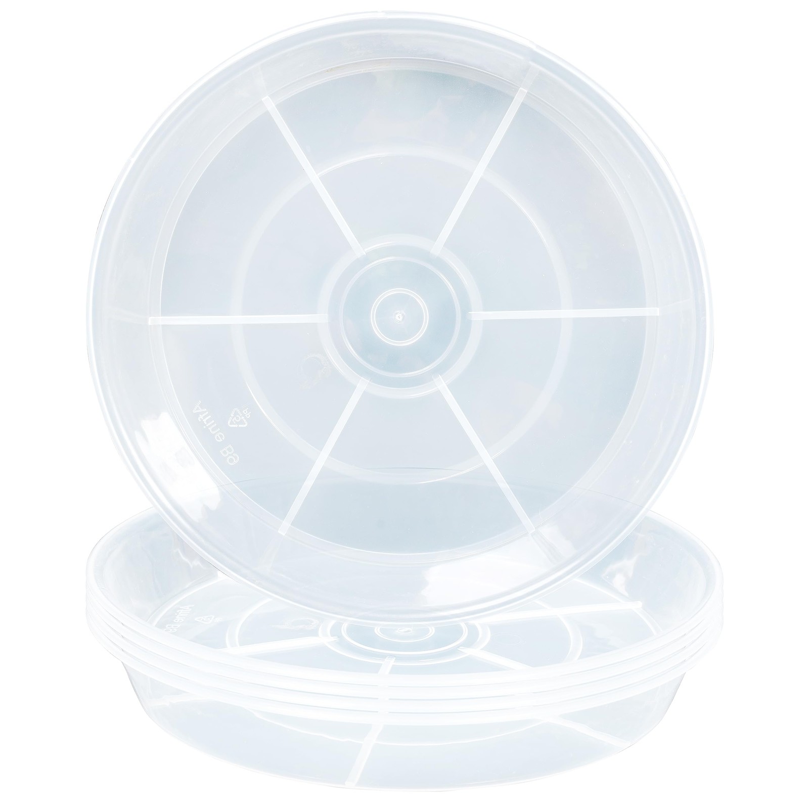 Afrine 6 Pack 6 inch Plant Saucer Drip Tray, 4 5 6 8 9 10 12 6" - 6Pcs, Clear 