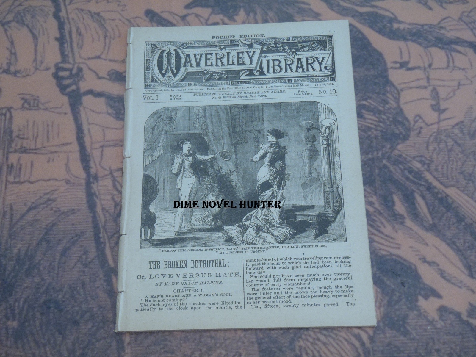 BEADLE & ADAMS WAVERLEY LIBRARY POCKET EDITION #11 MARY COLCLOUGH VG DIME NOVEL